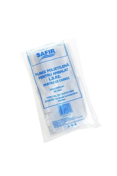 SAFİR Pachet de 4 x Pungi pentru congelator 1 kg - 90 buc