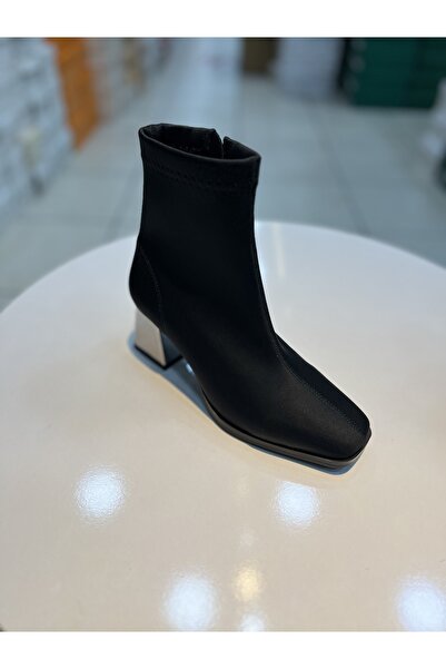 Alphus Serrace Dalgıç Kumaş Topuklu Şık Kadın Bot