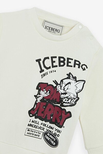 Iceberg Bg Store Baby Boy Off-White Sweatshirt