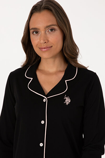 U.S. Polo Assn. Kadın Siyah Pijama Takımı 50318815-VR046