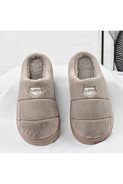 Tmall Papuci bărbătești, cu blană, PB2024, maro