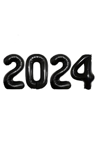 Domi Party & Gifts Set de 4 baloane folie cu numere 100 cm, 2024, negre