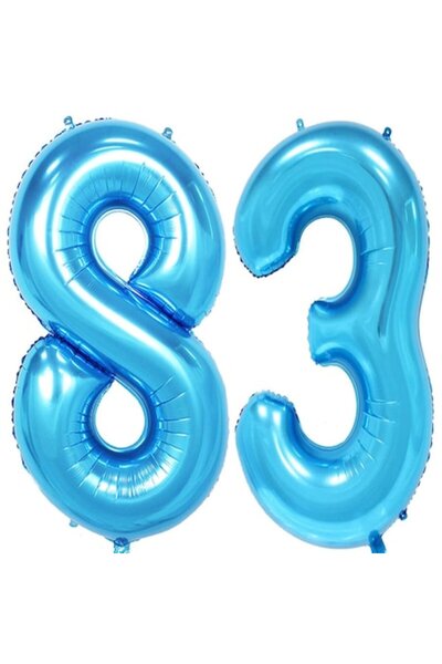 OEM Set de 2 baloane folie, ESB, Albastru, aniversare 83 de ani, 100 cm