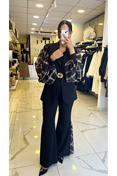 Vosse Mianotte Siyah Şifon Detaylı Takım