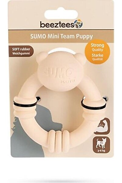 Beeztees لعبة سومو ميني للأسنان باللون الوردي مقاس 9.5×10.5 سم