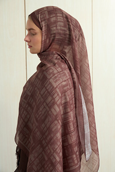 cs camellia scarf Valentina Rami Shawl - Red Brown