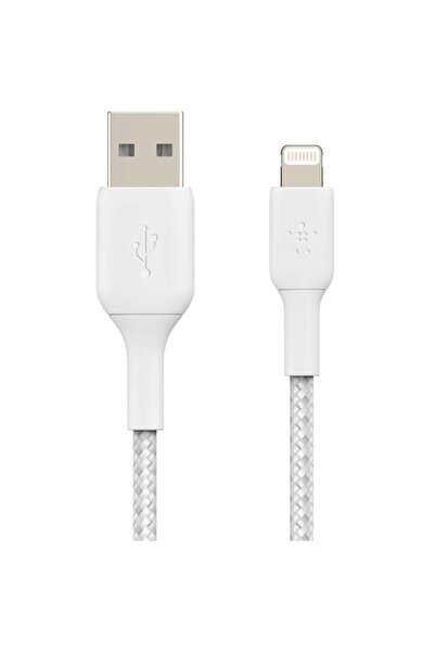 Belkin BOOST CHARGE USB-A to Lightning braided cable, 2 m, White
