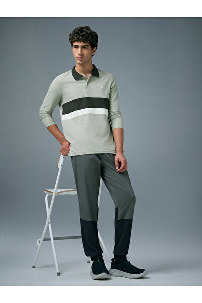 Technosport By Styli Men Slim Fit Contrast Panel Polo