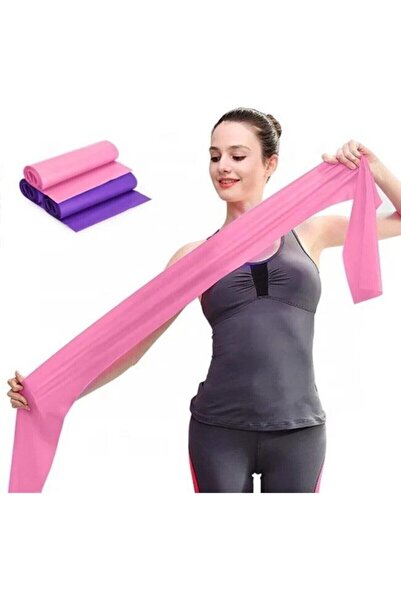 CKSpor 120x15 Pilates Bandı Tekli – Uzun Direnç Lastiği Pilates Bandı Pembe