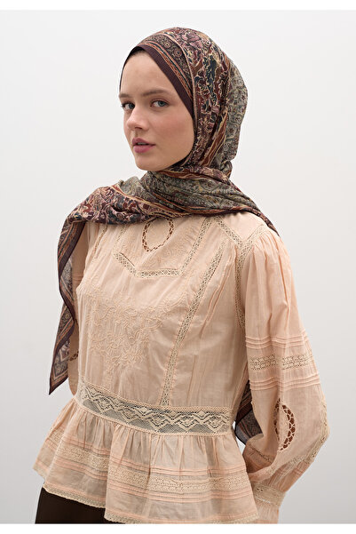 Fresh Vanessa Desen Shawl Bordo