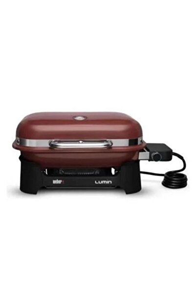 WEBER Lumin™ Compact Elektrikli Izgara – Crimson Kırmızı 1 500 W | 315 °C Sea...