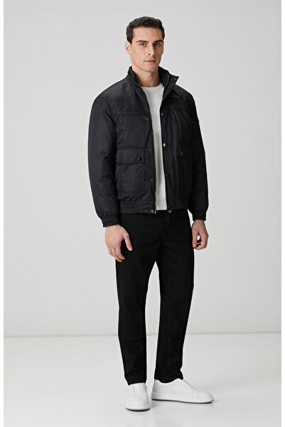 Network Siyah Körük Cep Detaylı Mont