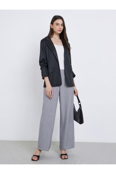 Take Two By Styli Black Casual Blazer with Single Button