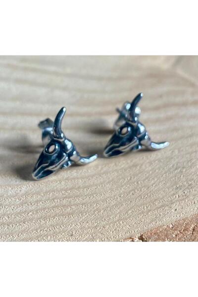 Viking Skull Gothic Special Design 316L Stainless Tarnish Free Steel Earrings Pair