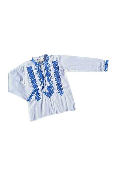 OEM Camasa Traditionala baieti, alb / albastru,