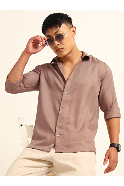 Bushirt By Styli Men Purple Classic Casual Shirt