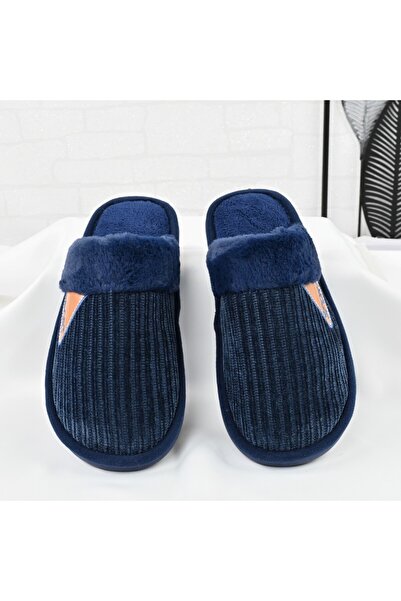 Tmall Papuci bărbătești, cu blană, PB2025, albaștri