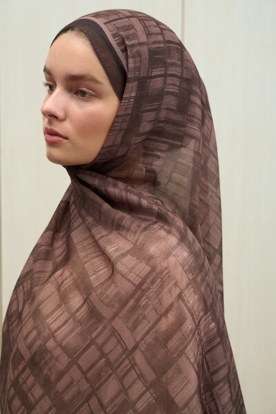 cs camellia scarf Valentina Rami Shawl - Brown