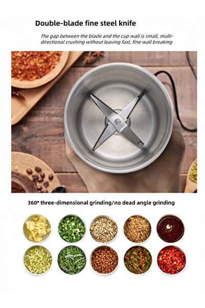 NIHAO AC210-240V Coffee Grinder Electric Pulverizer Meat Grinder Garlic Maker Juicer Wall Breaker