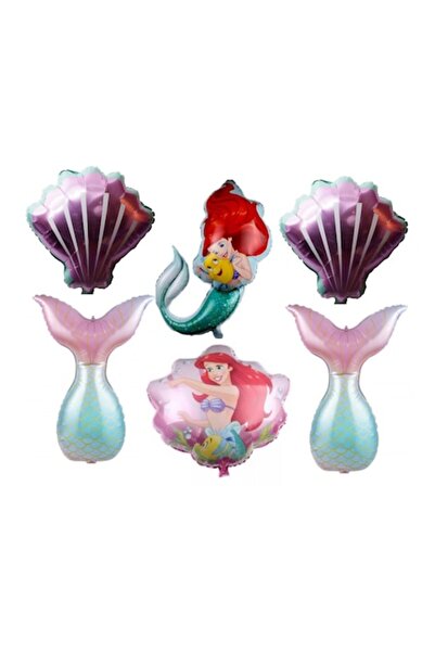 Domi Party & Gifts Set de 6 baloane folie Ariel (Mica Sirenă)