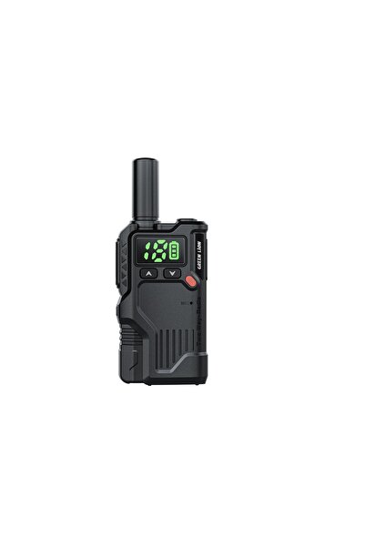 Green Lion GPX600 Walkie Talkie with 16 Channels, VOX, SOS Alert & 4-5 Days Battery – Black