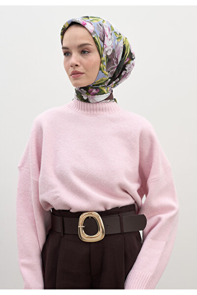 Fresh وشاح من القطن والفسكوز بنقشة اللوتس باللون الأرجواني