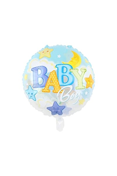 Domi Party & Gifts Balon folie Bebeluș Băiețel, stele și lună, 45 cm