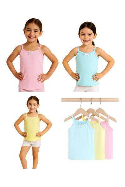 Victor and Jane By Styli Pack of 3 - Girls Cotton Camisoles