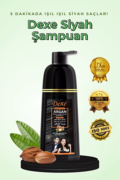 Dexe Siyah Saç Boyama Şampuanı 420ml | 5 Dakikada Hızlı ve Pratik Boya