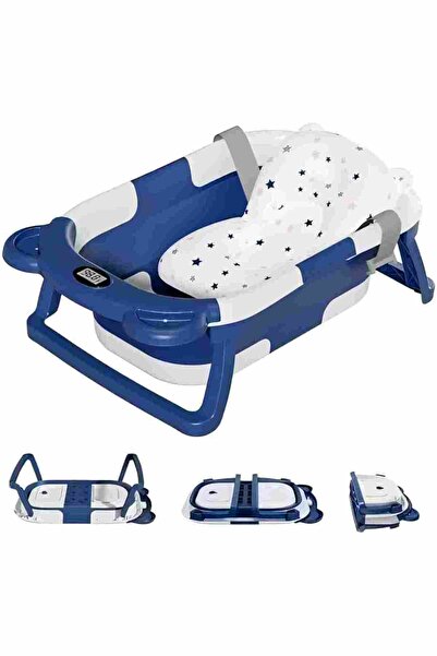 Wemart حوض استحمام للأطفال حديثي الولادة قابل للطي والطي مع مقياس حرارة ووساد...