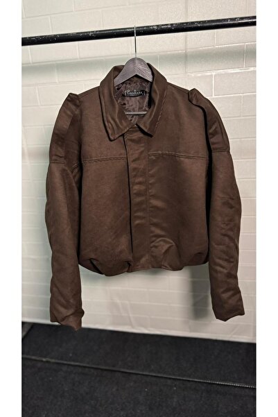 Butik Kadın Giyim Süet Bomber Kahverengi Ceket
