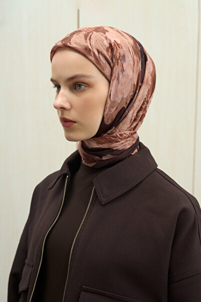 cs camellia scarf Eșarfă Aura Kraş - Maro amar