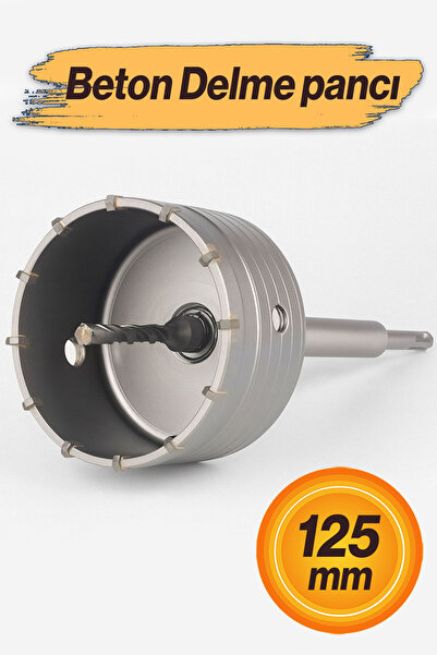 Badem10 Elmas Beton Delme Pançı 125MM SDS Plus Ağır Hizmet Tipi Delici Uç Bet...