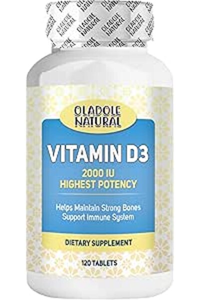 Oladole Natural Vitamin D3 2000 iu - 120 Tablets