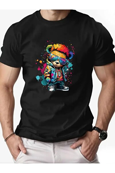 4desire.ro Tricou barbati BEAR URBAN Ink, Classic Regular Fit, Bumbac 100%, Vegan Approved