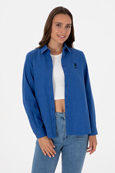 U.S. Polo Assn. Kadın Mavi Uzun Kollu Basic Gömlek 50316518-VR212