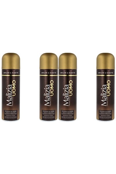Malizia Set 4 x Shaving Foam 300ml (Argan, All Day Fresh, Intense Fresh)