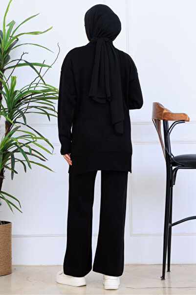 benguen Bow Detailed Knitwear Set S1106 Black