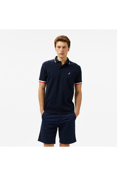 Nautica Erkek Lacivert Classic Fit Polo Yaka T-Shirt