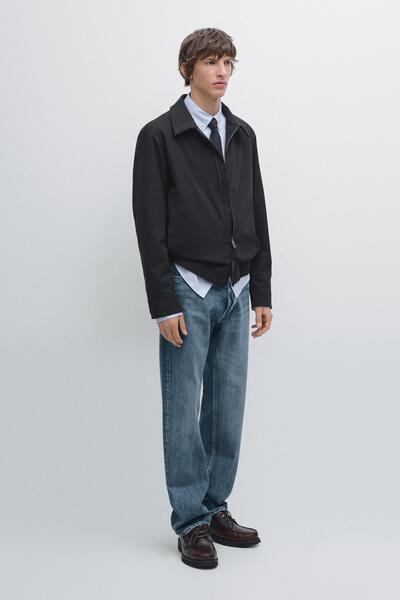 Massimo Dutti Kenar detaylı su geçirmez bomber ceket