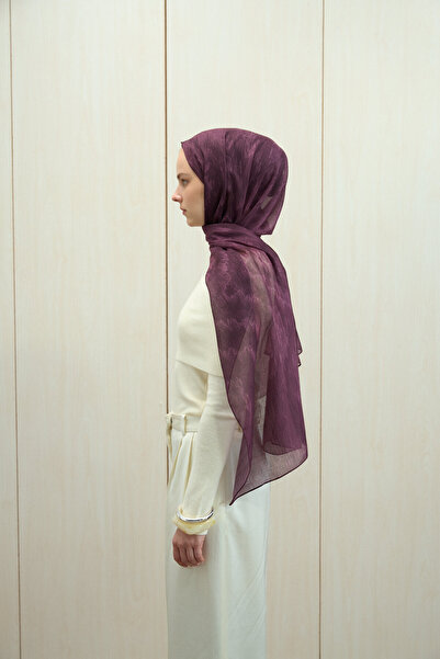 cs camellia scarf Siesta Rami Shawl - Plum