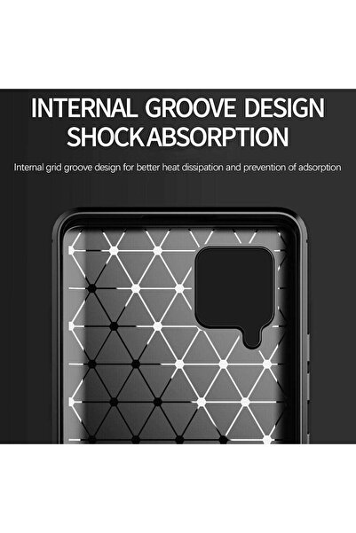 OEM Case for Samsung Galaxy A42 5G, Techsuit Carbon Silicone, Black