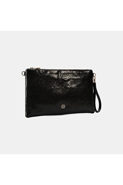 Desa Дамска черна чанта с раменна каишка