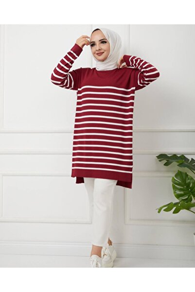 AVSARWEAR Diamond Cold Yarn Mercerized Knit Striped Tunic