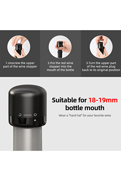 AB Luxury Concept Cork for sealing wine and champagne bottles, locking system, reusable, with hermetic silicone gasket