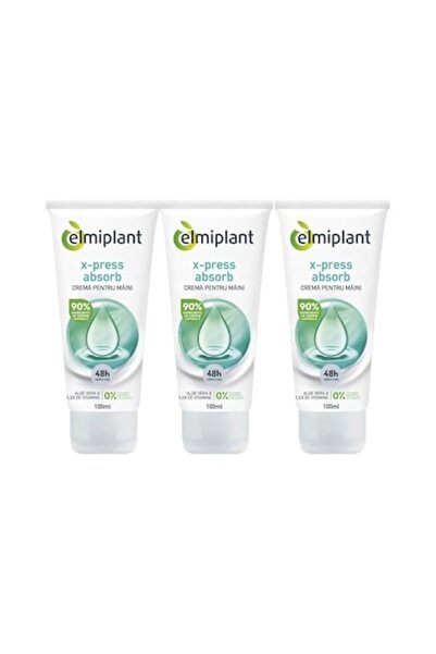 ELMIPLANT Set cremă hidratantă pentru mâini 3 x 100ml - Aloe Vera, complex de vitamine, ten normal
