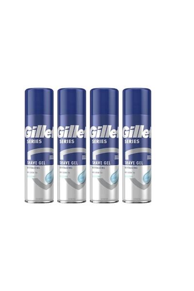 Gillette Set 4 x Shaving Foam 200ml Series Sensitive Green Tea