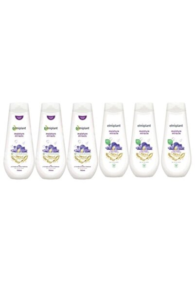 ELMIPLANT Personal Care Set: 3×750ml + 3×400ml Moisture Miracle Cream Shower Gel
