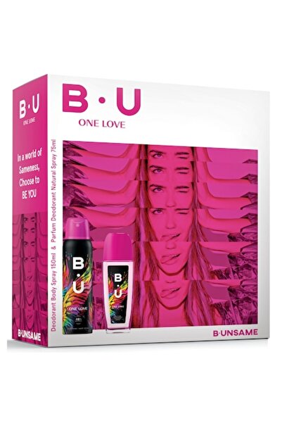 B.U. One Love Gift Set, Women: Body Perfume 75 ml + Body Deodorant Spray 150 ml