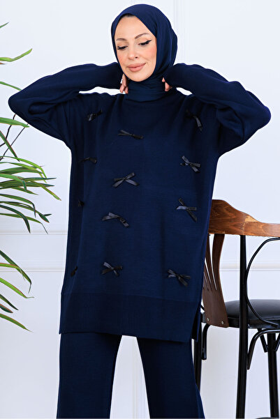 benguen Бантик Детальний трикотажний комплект S1106 Синій